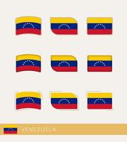 vector vlaggen van Venezuela, verzameling van Venezuela vlaggen.