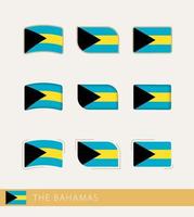 vector vlaggen van de Bahamas, verzameling van de Bahamas vlaggen.