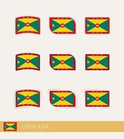 vector vlaggen van grenada, verzameling van Grenada vlaggen.