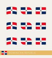 vector vlaggen van dominicaans republiek, verzameling van dominicaans republiek vlaggen.