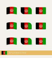 vector vlaggen van afghanistan, verzameling van afghanistan vlaggen.