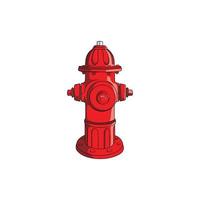 rood brand hydrant vector illustratie. brandweerman apparatuur. brand brandblusser icoon, teken en symbool.