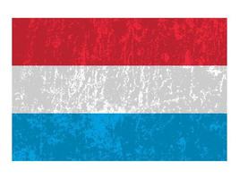 Luxemburg grunge vlag, officieel kleuren en proportie. vector illustratie.