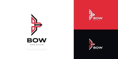 abstract brief b logo met boog en pijl vorm geven aan. b monogram logo met lijn stijl vector
