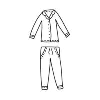 tekening pyjama vector illustratie. hand- getrokken tekening slapen pyjama