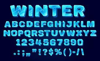 ijs kristal lettertype, lettertype, type alfabet vector