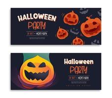 halloween partij uitnodigingen of groet kaarten achtergrond. halloween illustratie sjabloon voor banier, poster, folder, uitverkoop, en allemaal ontwerp. vector
