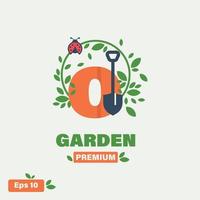 tuin alfabet O logo vector