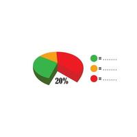 statistieken of percentage icoon vector