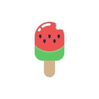 watermeloen gearomatiseerd ijs room icoon, vector en illustratie.