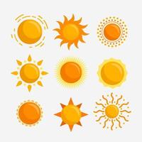 zon helder icoon reeks vector