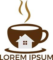 koffie cafe huis logo vector