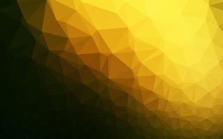 donkergroene, gele vector glanzende driehoekige achtergrond.