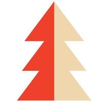 Kerstmis boom . Kerstmis decoratie in retro stijl vector