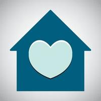 huis zorg logo ontwerpen concept vector, huis en liefde logo sjabloon. vector