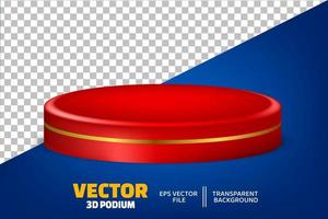 3d podium stadium met gouden ring vector