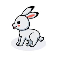 schattig weinig wit konijn tekenfilm vector