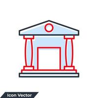 bank gebouw icoon logo vector illustratie. bank symbool sjabloon voor grafisch en web ontwerp verzameling