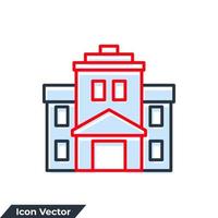 school- gebouw icoon logo vector illustratie. hoog school- symbool sjabloon voor grafisch en web ontwerp verzameling