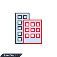 kantoor gebouw icoon logo vector illustratie. appartement symbool sjabloon voor grafisch en web ontwerp verzameling