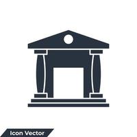 bank gebouw icoon logo vector illustratie. bank symbool sjabloon voor grafisch en web ontwerp verzameling