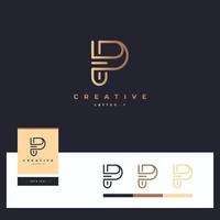 brief p logotype ontwerpen vector