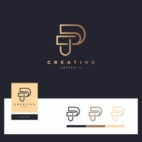 brief p logotype ontwerpen vector