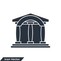 museum gebouw icoon logo vector illustratie. museum symbool sjabloon voor grafisch en web ontwerp verzameling