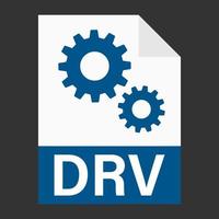 modern plat ontwerp van drv-bestandspictogram voor web vector