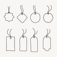 zwart en beige geschenk tags vector