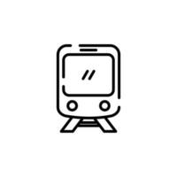 trein, locomotief, vervoer stippel lijn icoon vector illustratie logo sjabloon. geschikt voor veel doeleinden.