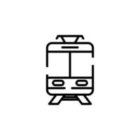 trein, locomotief, vervoer stippel lijn icoon vector illustratie logo sjabloon. geschikt voor veel doeleinden.