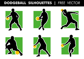 Dodgeball Silhouetten Gratis Vector