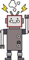 leuke tekenfilmrobot vector