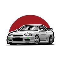 Japans jdm sport auto vector illustratie geïsoleerd. het beste voor automotive t-shirt ontwerp