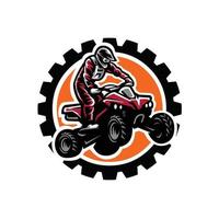 atv extreem buggy racing sport illustratie vector geïsoleerd