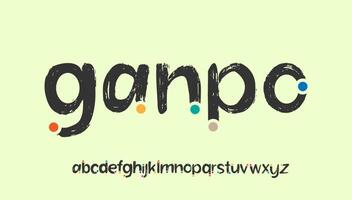 ganpo typografie brief logo ontwerp vector