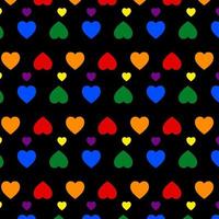 achtergrond van veelkleurig trots hart naadloos patroon. vector