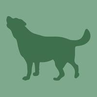 veterinair hond paspoort, kleur silhouet vector