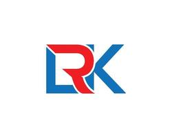 creatief brief lrk en rlk logo ontwerp sjabloon met meetkundig vector concept.