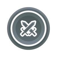 zwaard munt logo helling ontwerp sjabloon icoon element vector