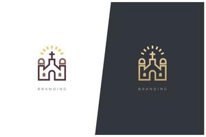 kerk vector logo conceptontwerp