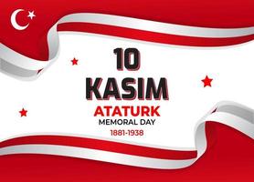 dood verjaardag van mustafa kemal ataturk Aan 10 november vector