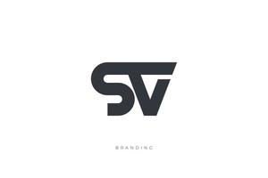 s brief sv combinatie monogram logo vector