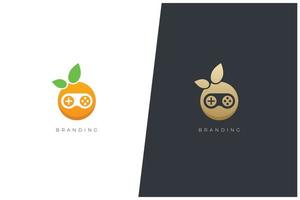 fruit spel Ninja multimedia productie vector logo concept