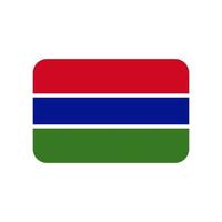 Gambia vector vlag met afgeronde hoeken geïsoleerd Aan wit achtergrond