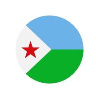 Djibouti vector vlag cirkel geïsoleerd Aan wit achtergrond