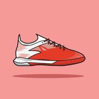 illustratie van oranje zaalvoetbal schoenen vector