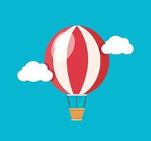 heet lucht ballon vliegen. vector illustratie