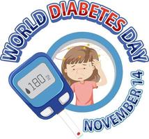 wereld diabetes dag logo ontwerp vector